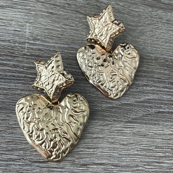 heart drop earrings N49 - Picture 2 of 5